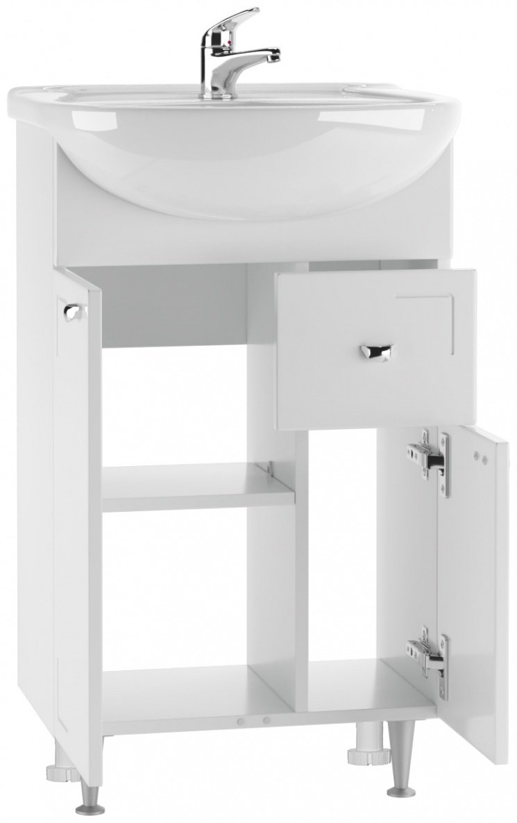 Тумба с раковиной KABINKA.KZ &#34;Уют 50 Классик&#34;, 48.6x82x30.1 см, белый