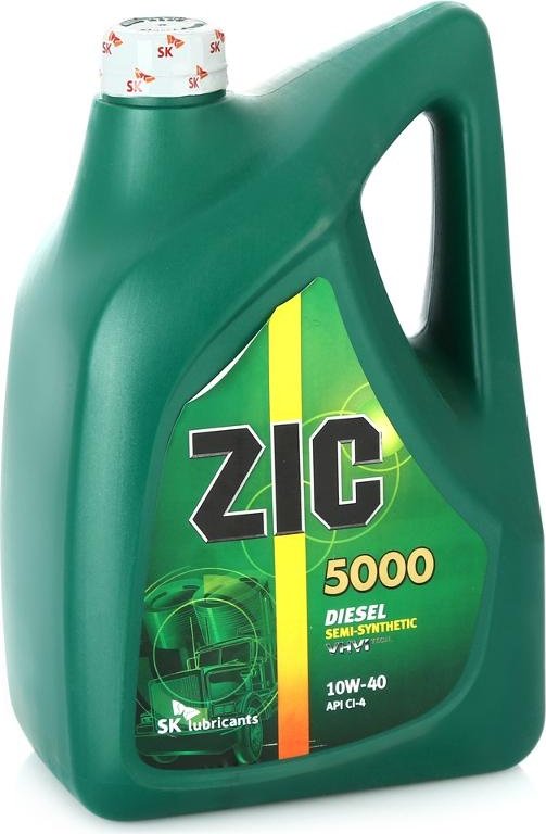 Моторное масло Полусинтетическое ZIC 5000 Diesel 10W-40 6 л купить,NaN