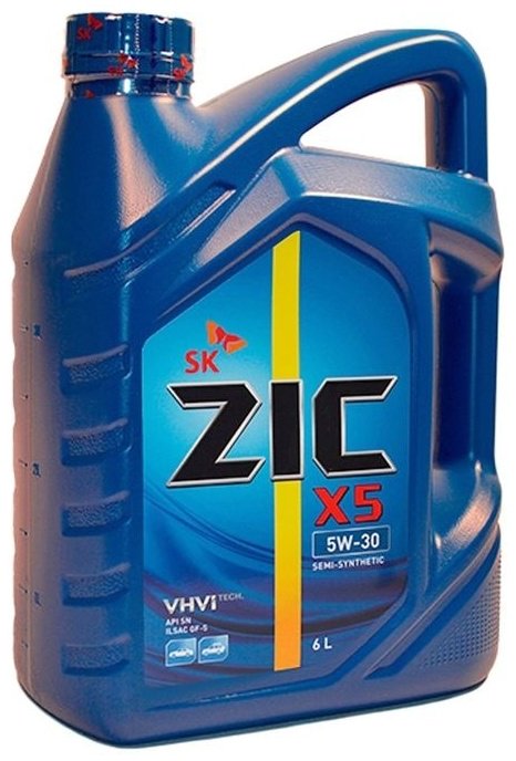 Моторное масло Полусинтетическое ZIC X5 5W-30 6 л купить,NaN
