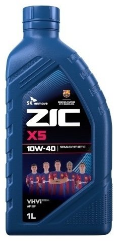 Моторное масло Полусинтетическое ZIC X5 10W-40 1 л купить,NaN