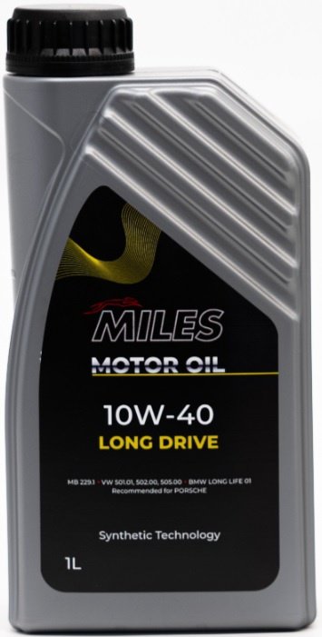 Моторное масло Полусинтетическое MILES Long Drive 10W-40 1 л купить,NaN