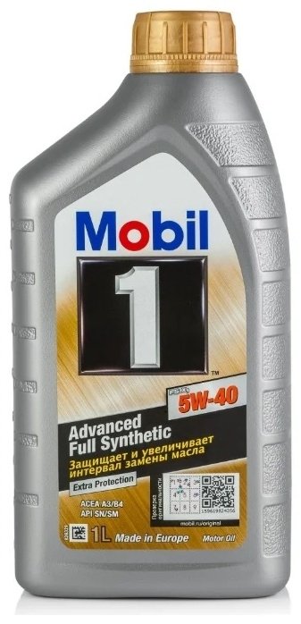 Моторное масло Синтетическое MOBIL Advanced Full Synthetic Extra Protection 5W-40 1 л купить,NaN