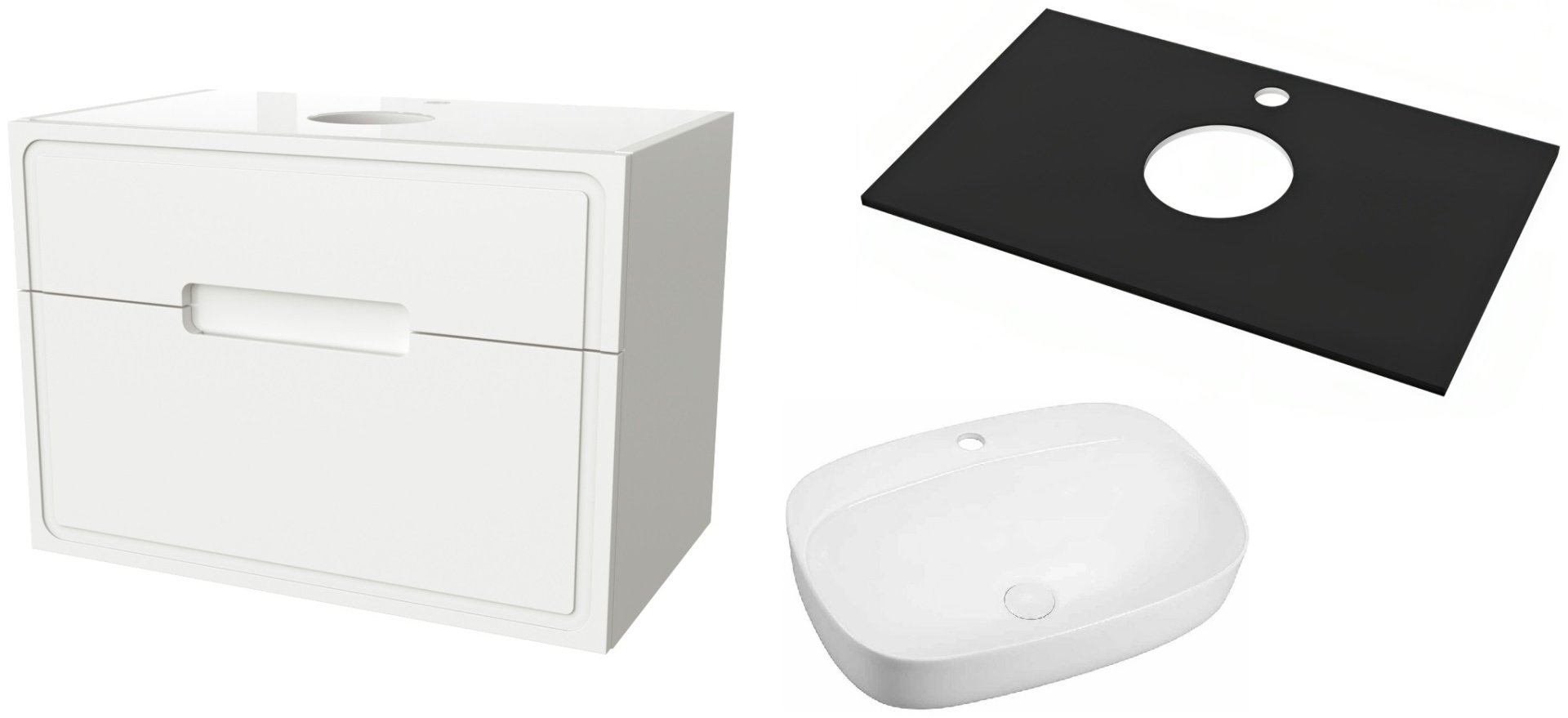 Тумба с раковиной KABINKA.KZ TA-MBO-100PS-blanco, 100x56x49 см, белый