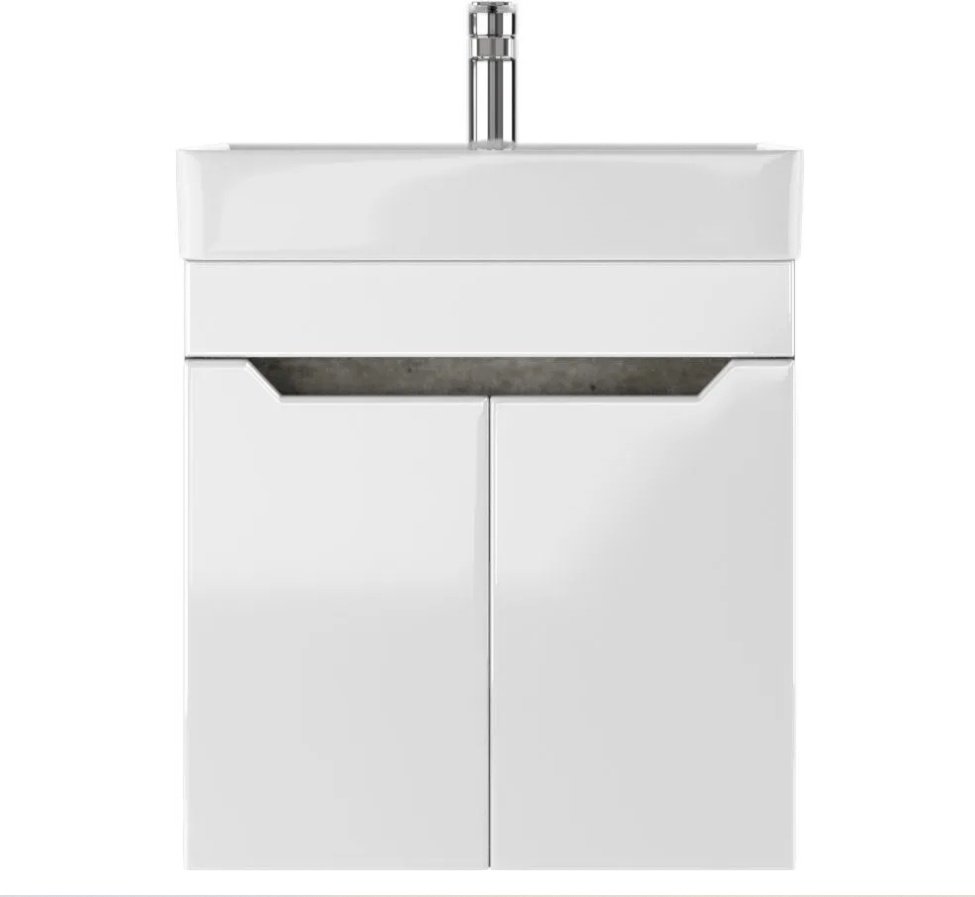 Тумба с раковиной KABINKA.KZ Енисей 50 , 47x50x38.4 см, серый, белый