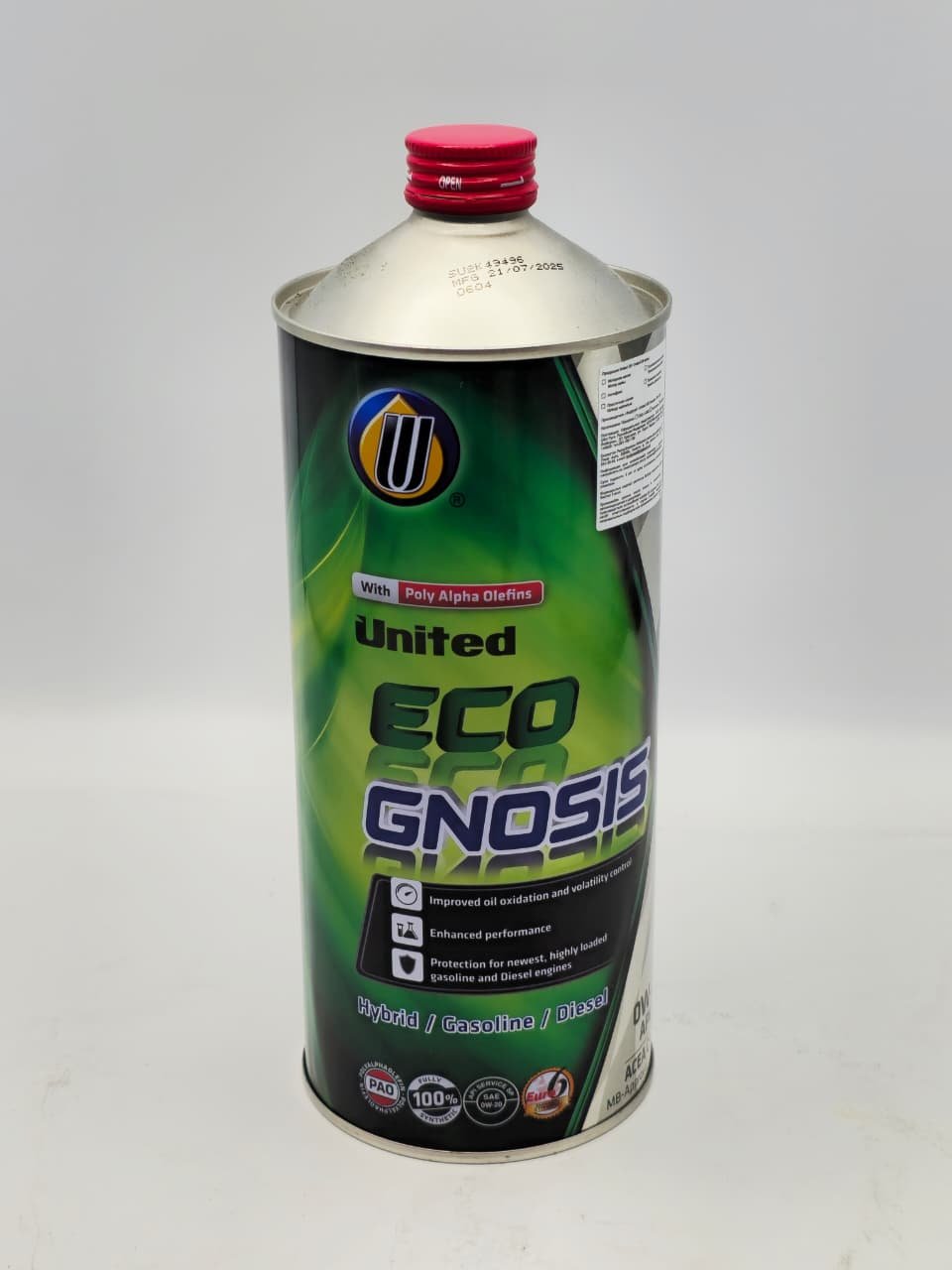 Моторное масло Синтетическое United Oil ECO-GNOSIS 0W-20 1 л купить,NaN
