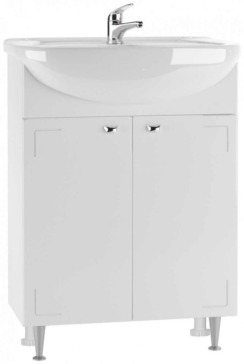 Тумба с раковиной KABINKA.KZ Адай, 59.2x82x30.1 см, белый