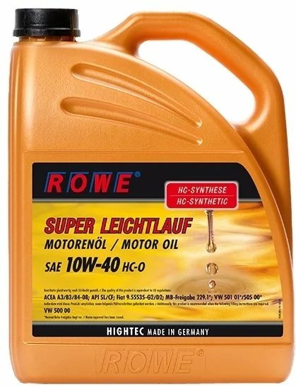 Моторное масло Полусинтетическое ROWE Hightec 10W-40 5 л купить,NaN