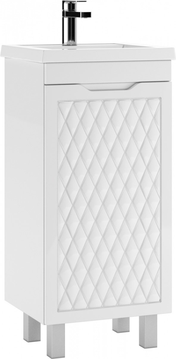 Тумба с раковиной KABINKA.KZ Andrea 40 3D , 38.4x82x34.4 см, белый