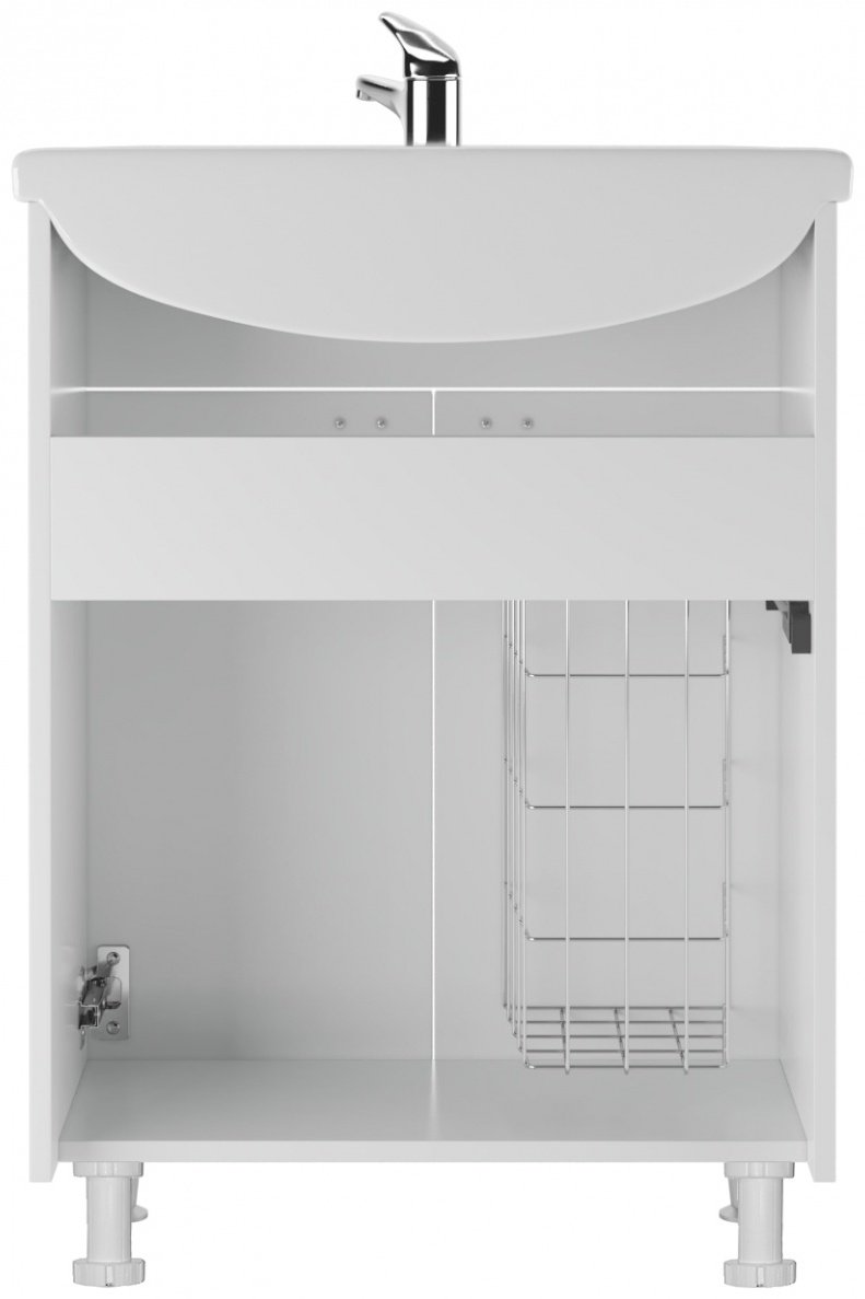 Тумба с раковиной KABINKA.KZ Адай, 59.2x82x30.1 см, белый