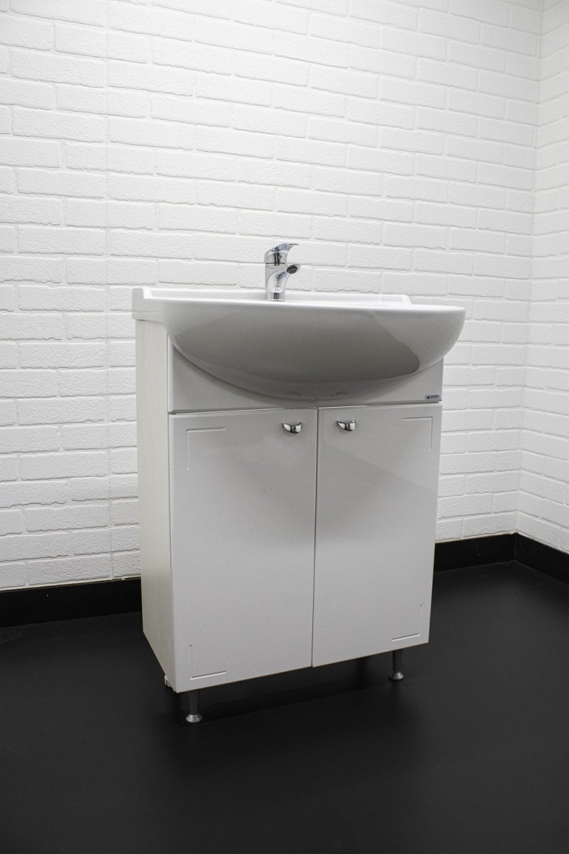 Тумба с раковиной KABINKA.KZ Адай, 59.2x82x30.1 см, белый