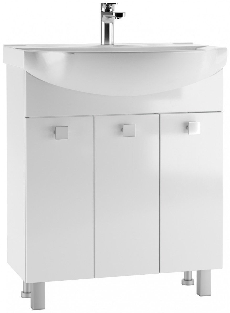 Тумба с раковиной KABINKA.KZ Адай, 82.8x82x33.6 см, белый