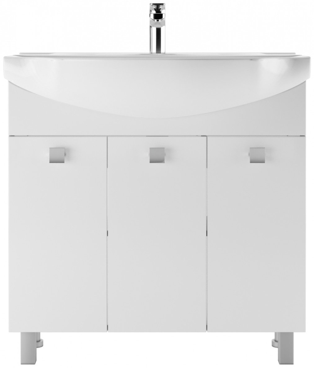 Тумба с раковиной KABINKA.KZ Адай, 82.8x82x33.6 см, белый