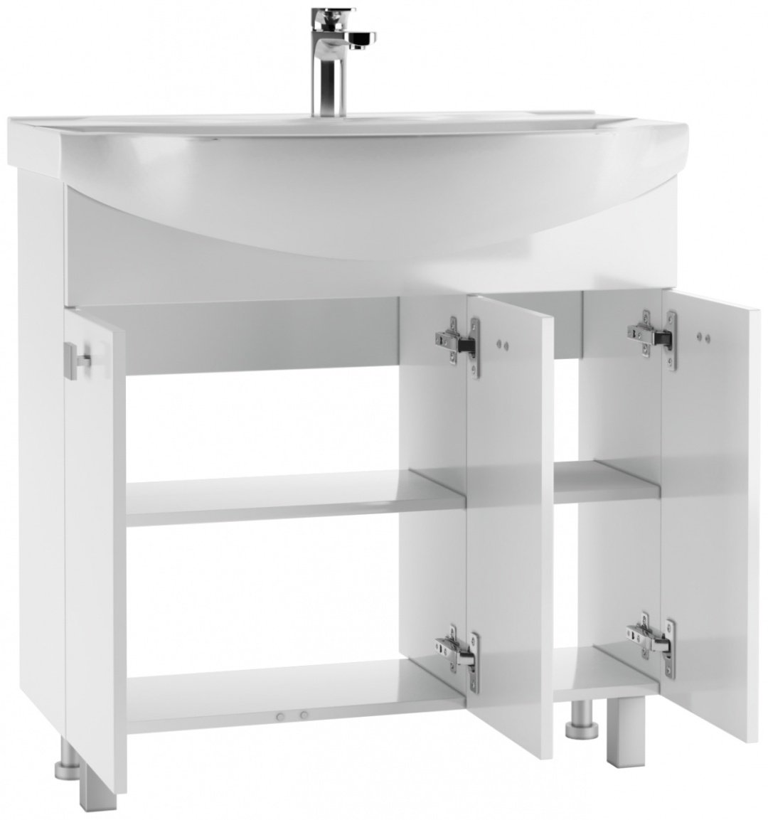 Тумба с раковиной KABINKA.KZ Адай, 82.8x82x33.6 см, белый