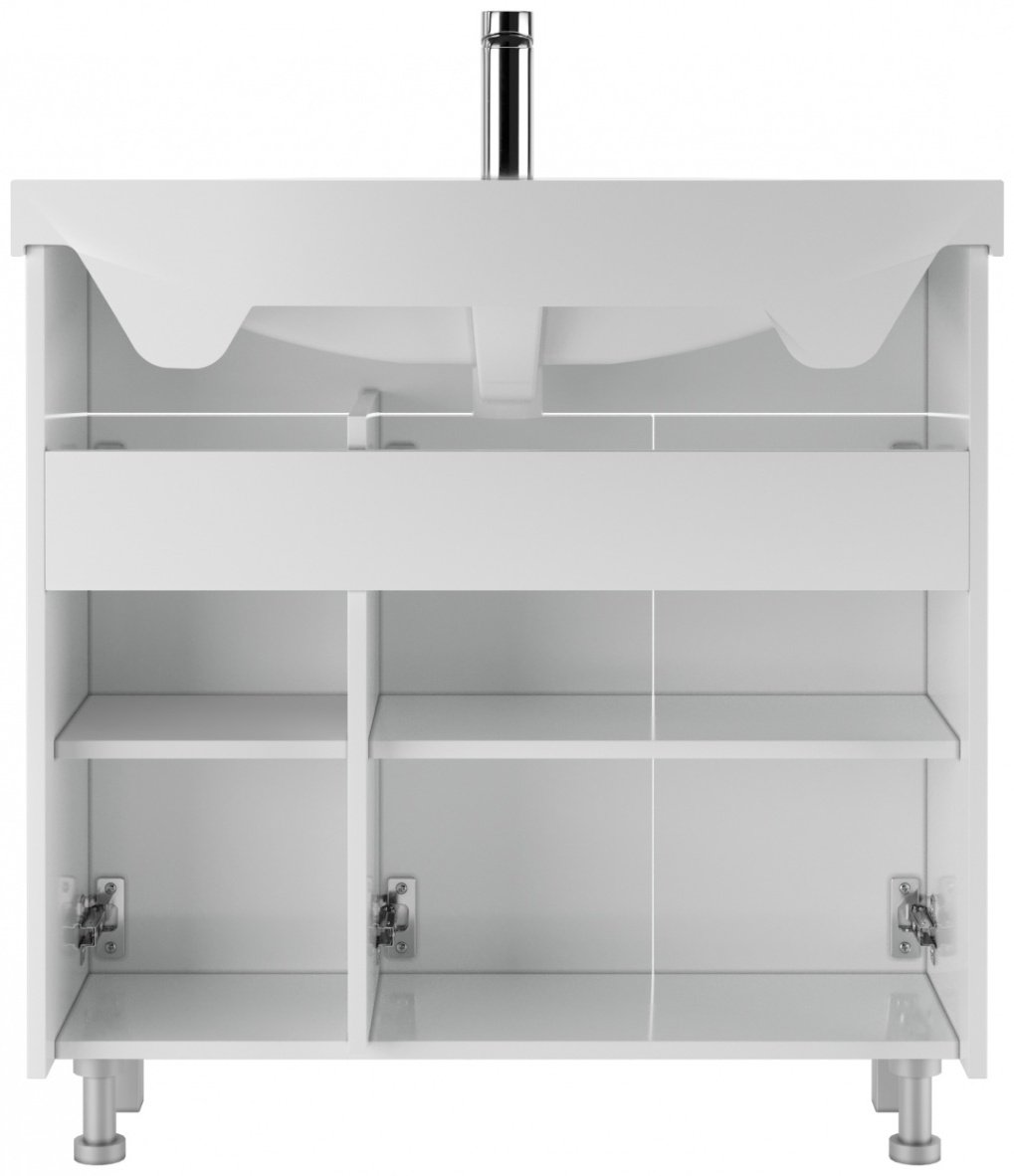 Тумба с раковиной KABINKA.KZ Адай, 82.8x82x33.6 см, белый