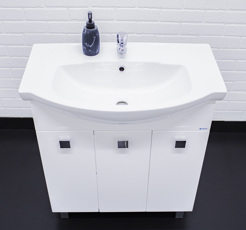 Тумба с раковиной KABINKA.KZ Адай, 82.8x82x33.6 см, белый