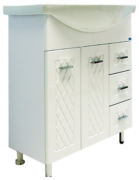 Тумба с раковиной Lindis Максима 85 29377, 85x82x33 см, белый