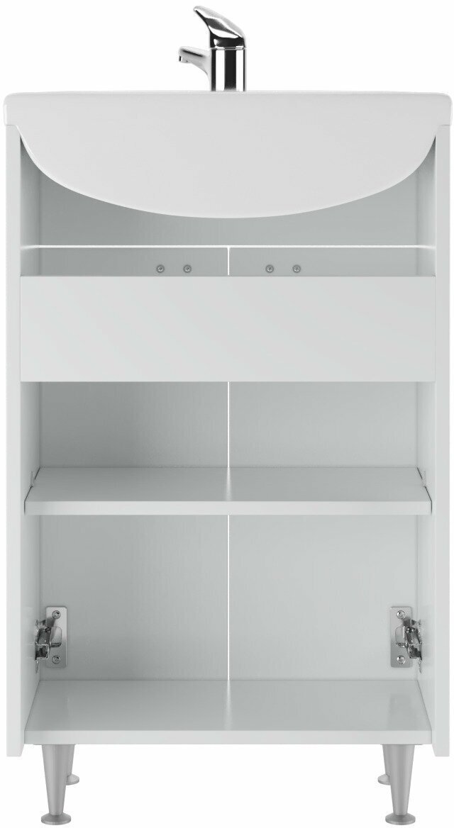 Тумба с раковиной KABINKA.KZ Уют 55 DA1018T, 50.4x82x30.1 см, белый