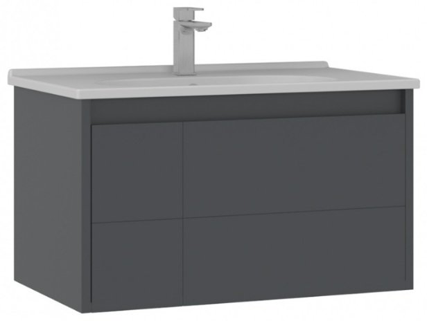 Тумба с раковиной Kabinka.kz Likya 80 80x46x50см графит купить,NaN
