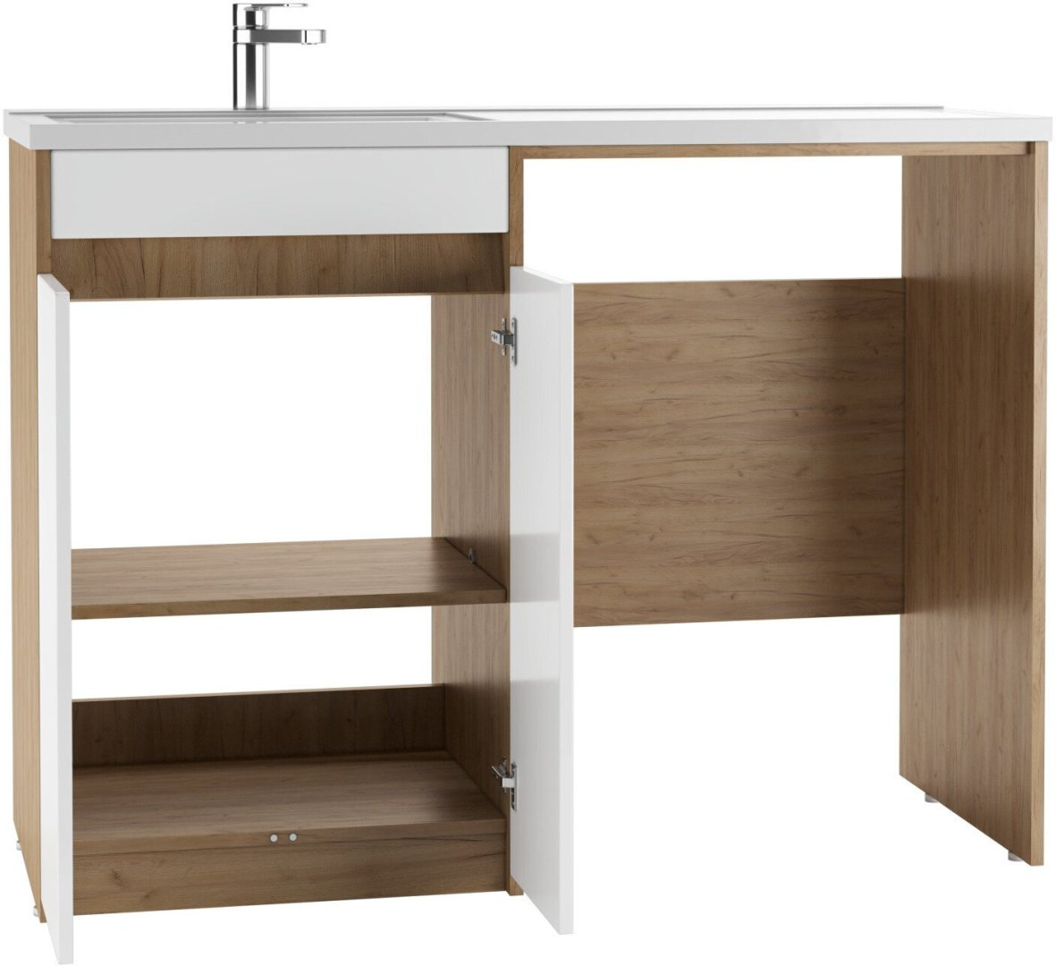 Тумба с раковиной Kabinka.kz DD4213T 119.5x90.6x49.4см коричнево-белый купить,NaN
