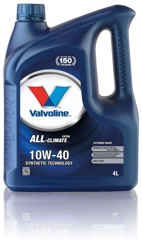 Моторное масло Полусинтетическое VALVOLINE All 10W-40 4 л купить,NaN