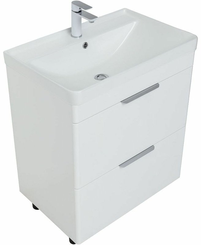 Тумба с раковиной KABINKA.KZ Ирис 70 310153, 69x77.2x46 см, белый