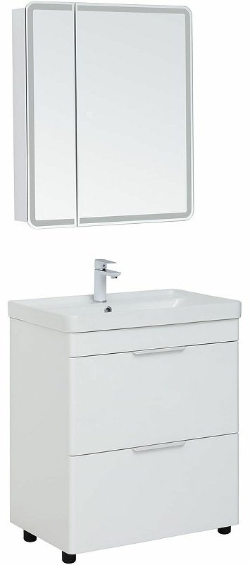 Тумба с раковиной KABINKA.KZ Ирис 70 310153, 69x77.2x46 см, белый