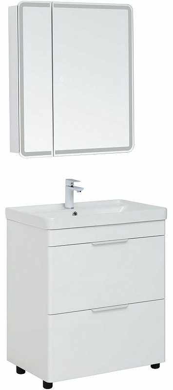 Тумба с раковиной Kabinka.kz Ирис 70 310153 69x77.2x46см белый купить,NaN