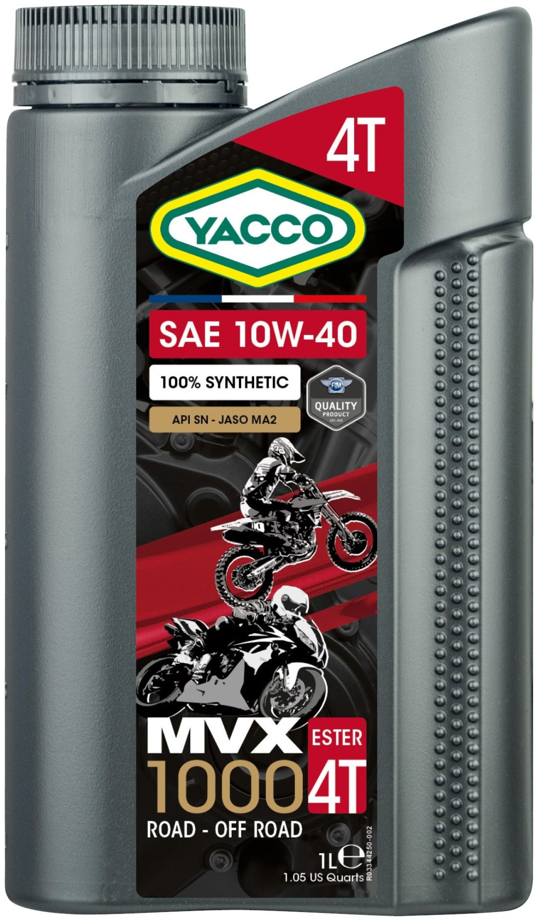 Моторное масло Синтетическое Yacco MVX 1000 4T 10W-40 1 л купить,NaN