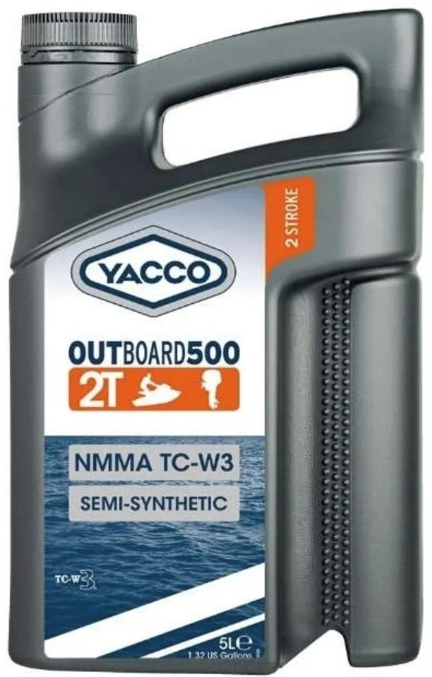 Моторное масло Синтетическое Yacco Outboard 500 2T 20 5 л купить,NaN