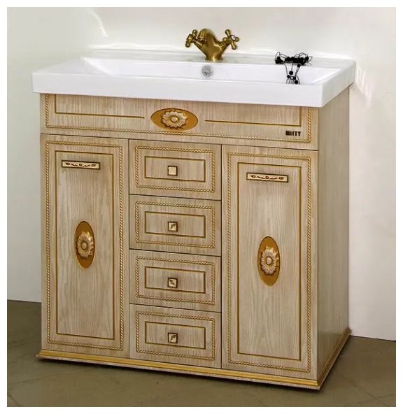 Тумба с раковиной KABINKA.KZ СО000003299, 79x90x48 см, коричневый