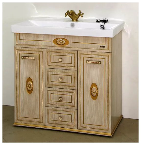 Тумба с раковиной KABINKA.KZ СО000003299, 79x90x48 см, коричневый купить,NaN