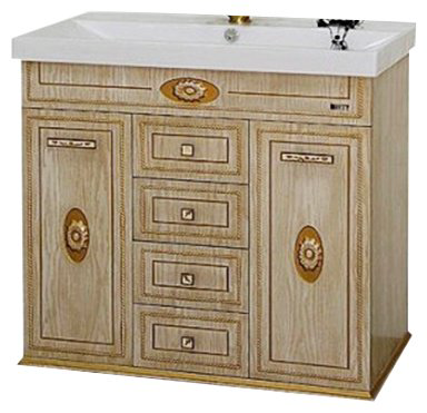 Тумба с раковиной KABINKA.KZ СО000003299, 79x90x48 см, коричневый купить,NaN
