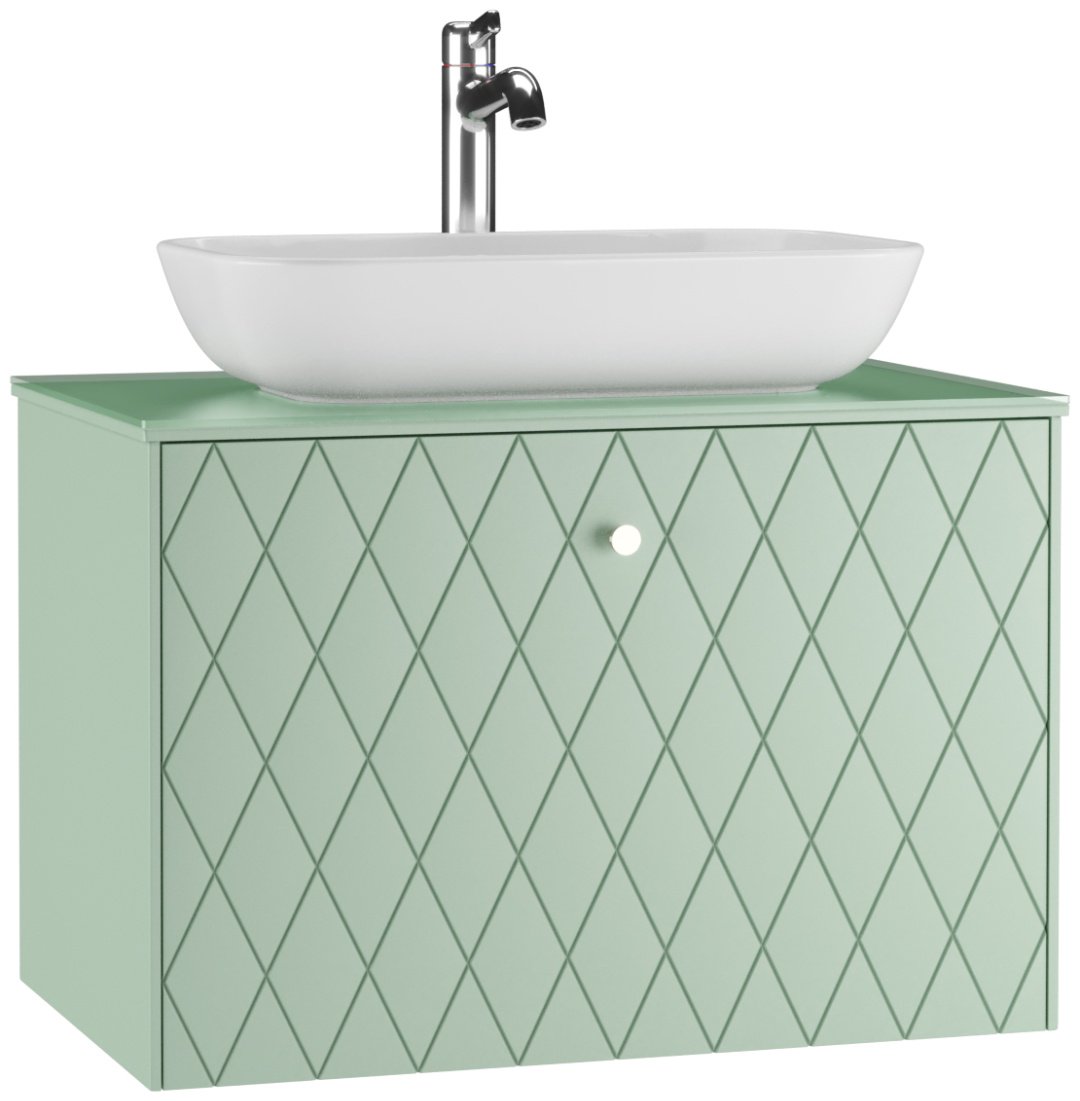 Тумба без раковины KABINKA.KZ LO13501T, 77.2x51.6x45.6 см, зеленый