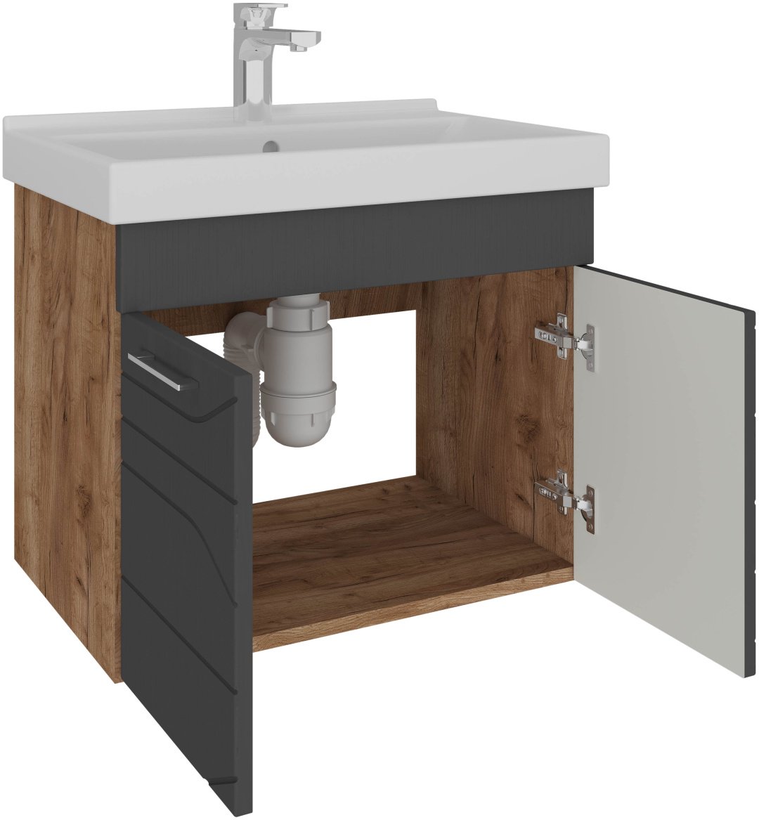 Тумба с раковиной AVK Мира 50x52x40см серо-коричневый купить,NaN