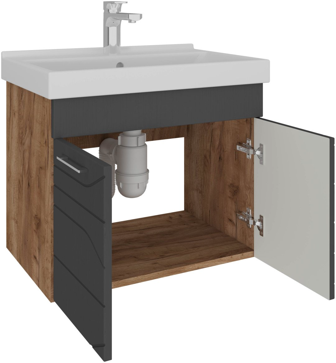 Тумба с раковиной AVK Мира 50x52x40см серо-коричневый купить,NaN
