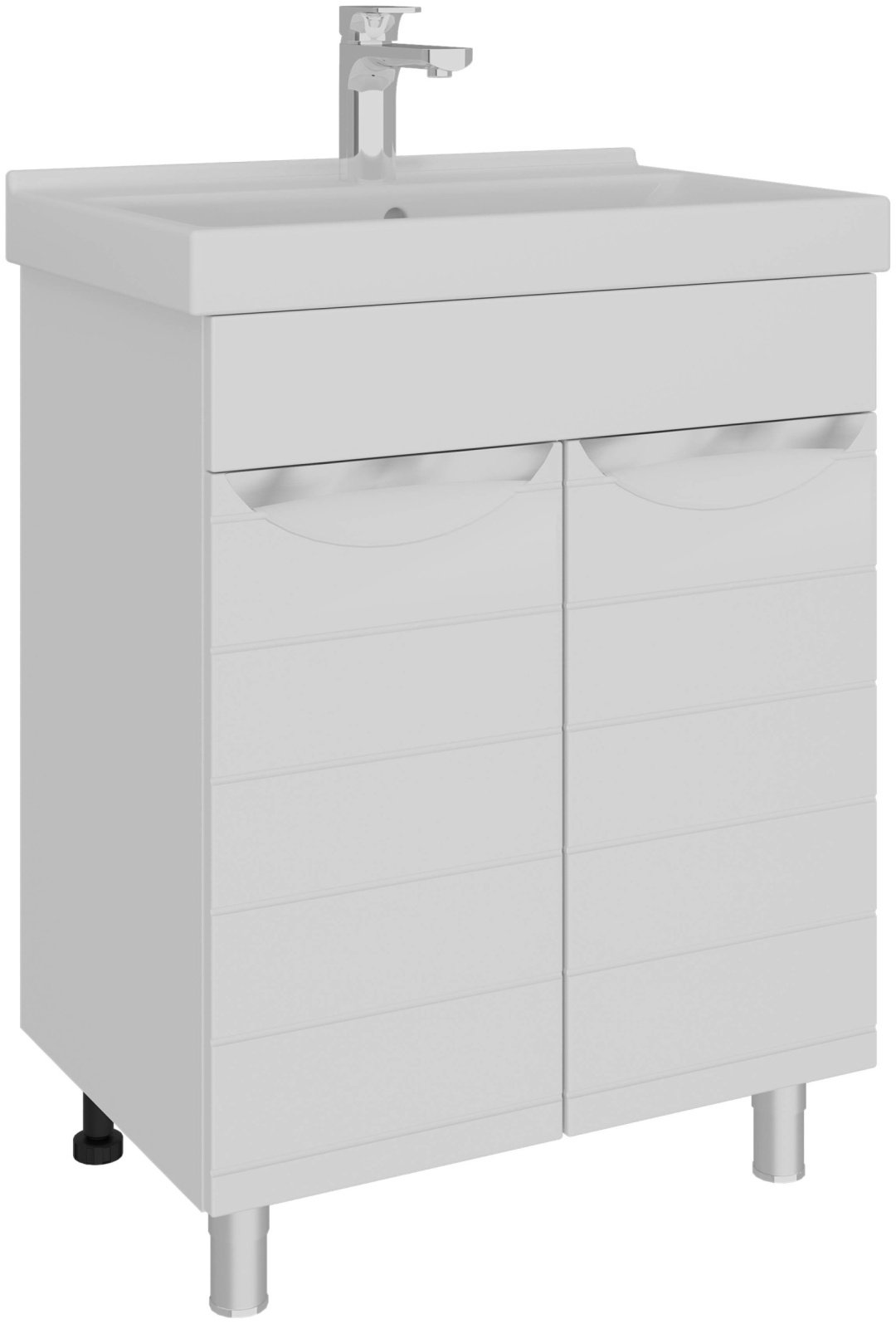 Тумба с раковиной AVK, Вероника, ТР 2 Двери 500, 50x70x45 см, белый