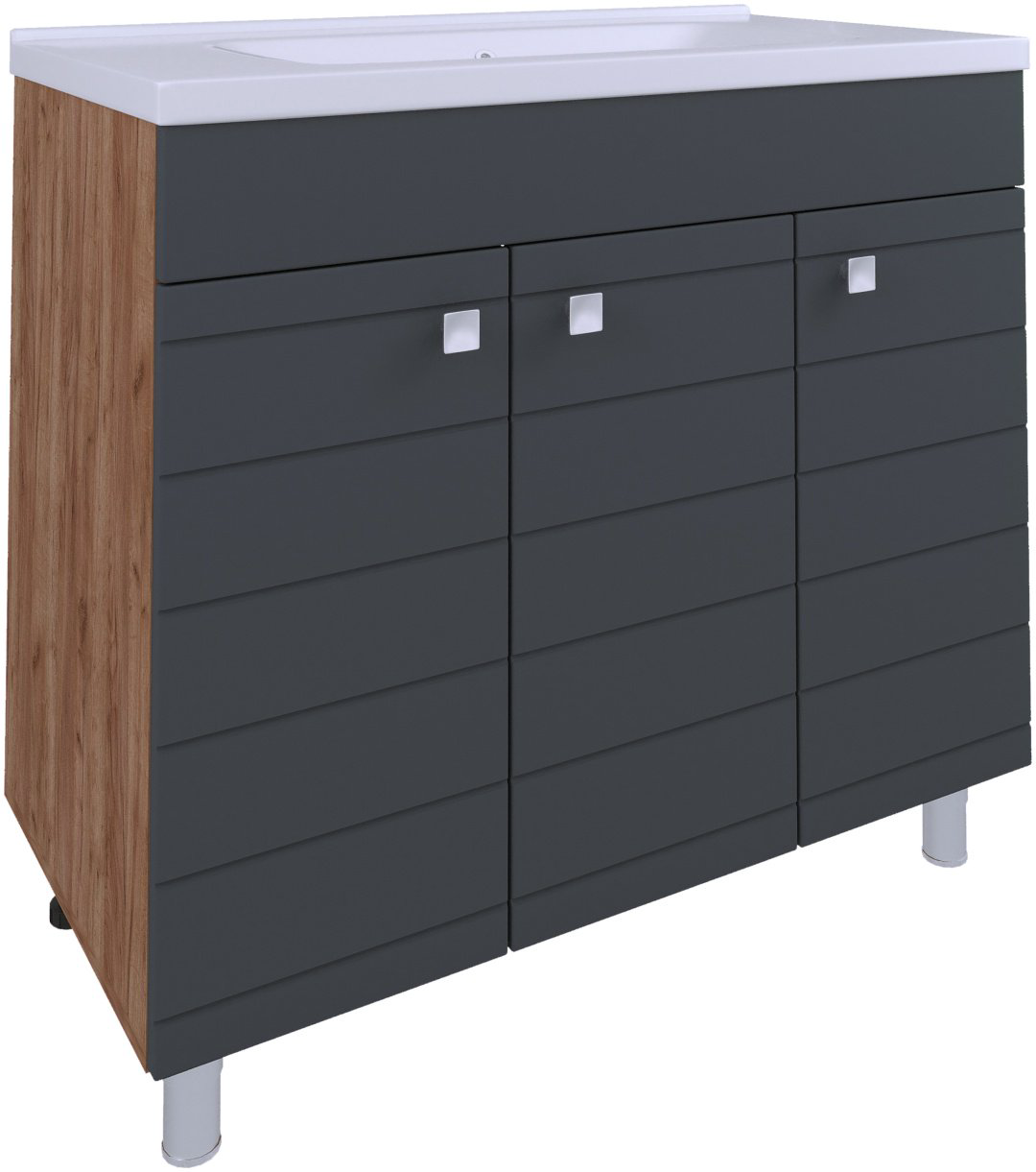 Тумба с раковиной AVK Лира 80x70x45см серо-коричневый купить,NaN