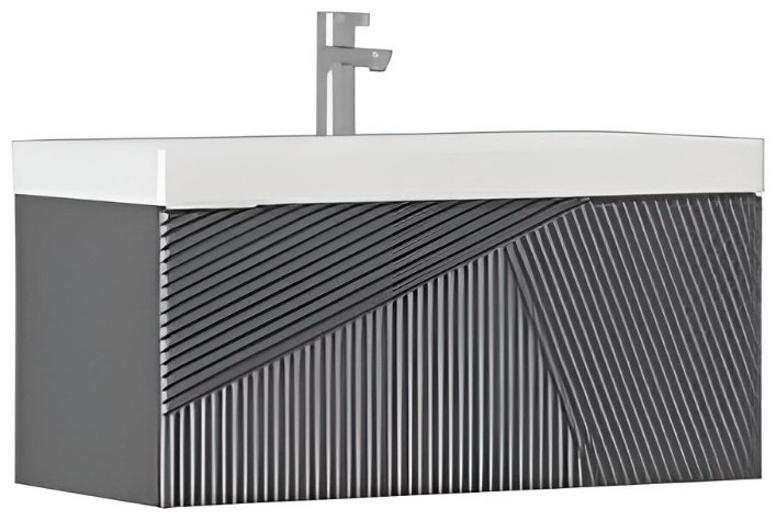 Тумба с раковиной KABINKA.KZ EDGE 800, 82x39.7x41 см, графит купить,NaN