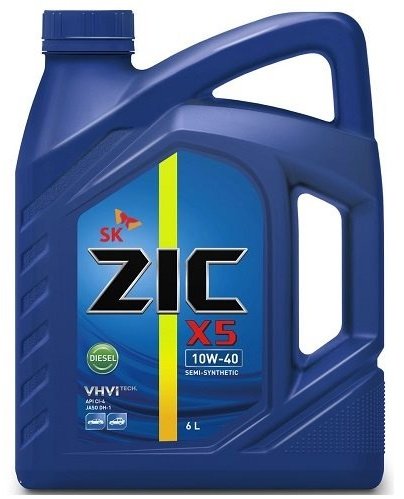 Моторное масло Полусинтетическое ZIC X5 VHVI tech Diesel 10W-40 4 л купить,NaN