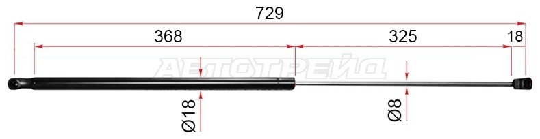 SAT ST-53440-06060 упор капота для Toyota Camry 2006-2011 черный купить,NaN
