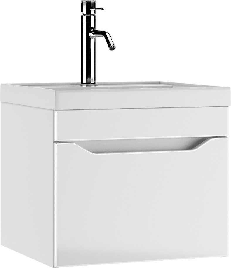 Тумба с раковиной Домино Bazis 50 49x40x44.5см белый купить,NaN