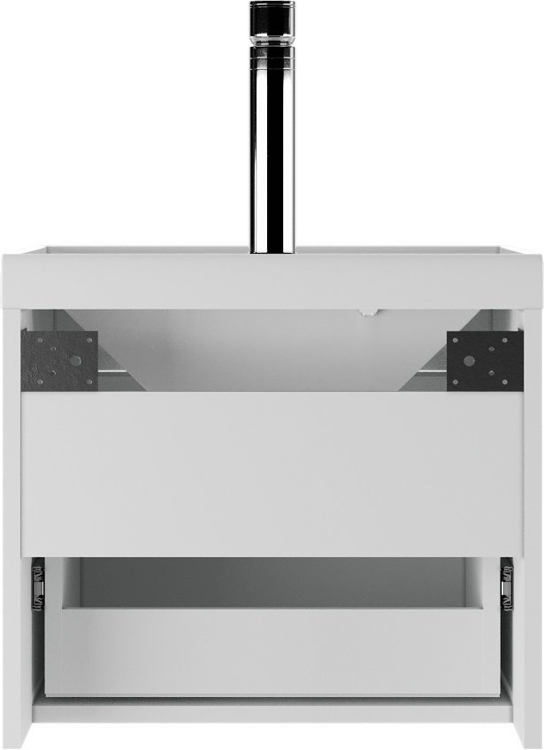 Тумба с раковиной Домино &#34;Bazis 50&#34; Ева с одним ящиком В1 Айсберг, 49x40x44.5 см, белый