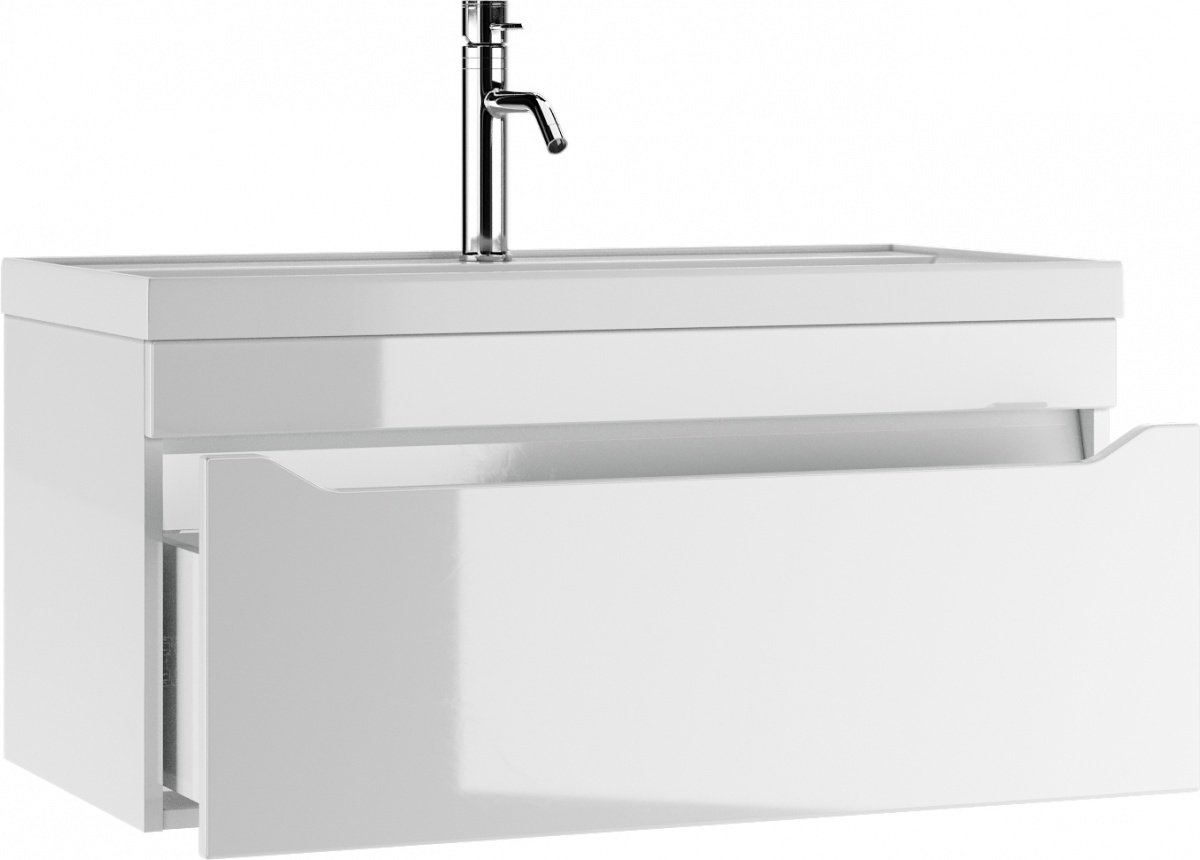 Тумба с раковиной Kabinka.kz Bazis 90 89x40x45.5см белый купить,NaN