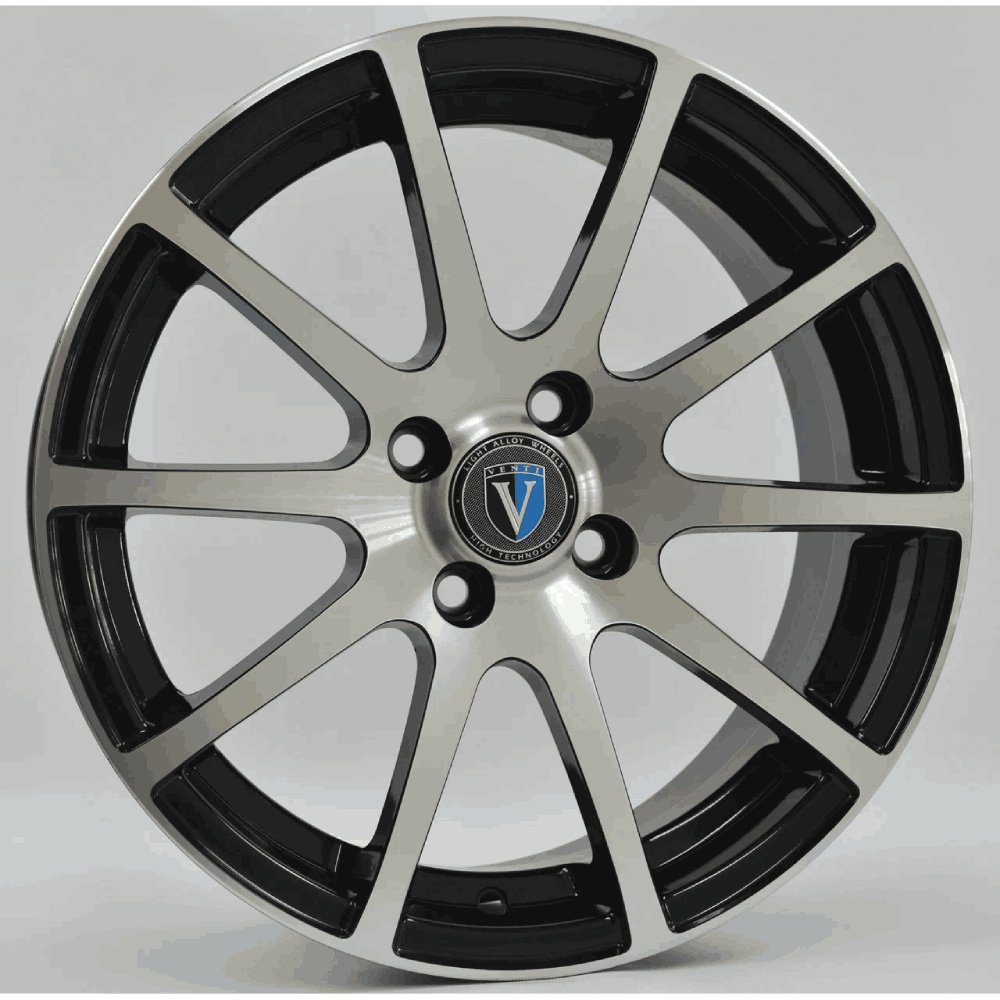 Venti 1603 6.5x16/4x108 D65.1 ET26 4 диска черный, серебристый купить,NaN