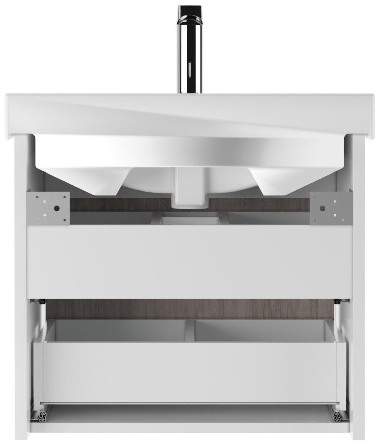 Тумба с раковиной KABINKA.KZ Байтерек, 57x50x38 см, белый, серый