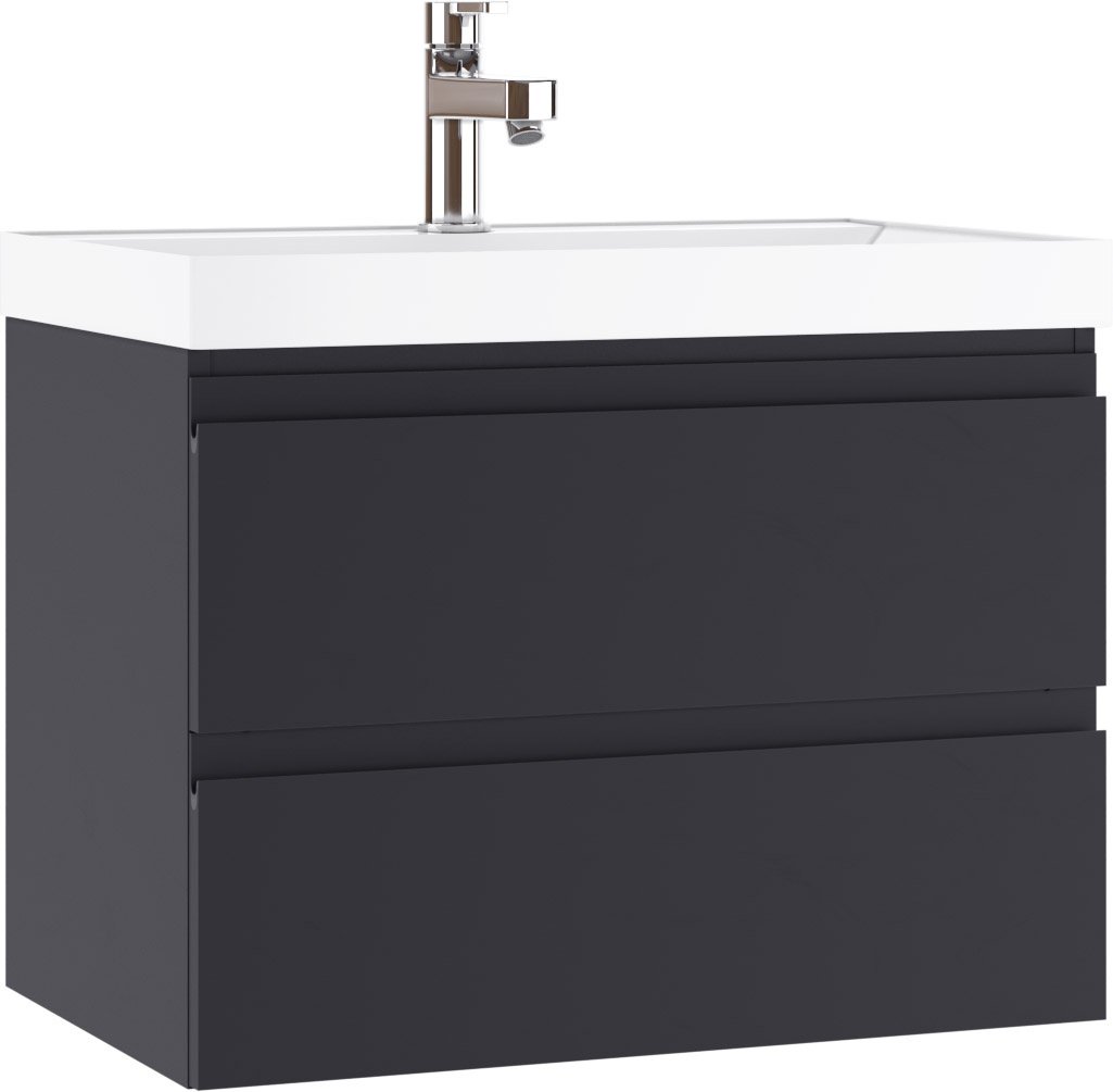 Тумба с раковиной KABINKA.KZ Classica 70 Graffo , 69x50x44.5 см, графит