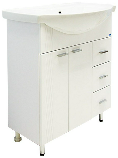 Тумба с раковиной Lindis Оптима 85 K0000166788 85x82x33см белый