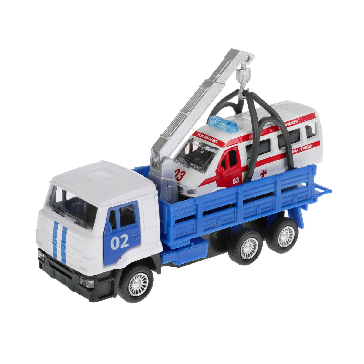 Технопарк: Kamaz Эвакуатор 12 см + скорая 7,5 см купить,NaN