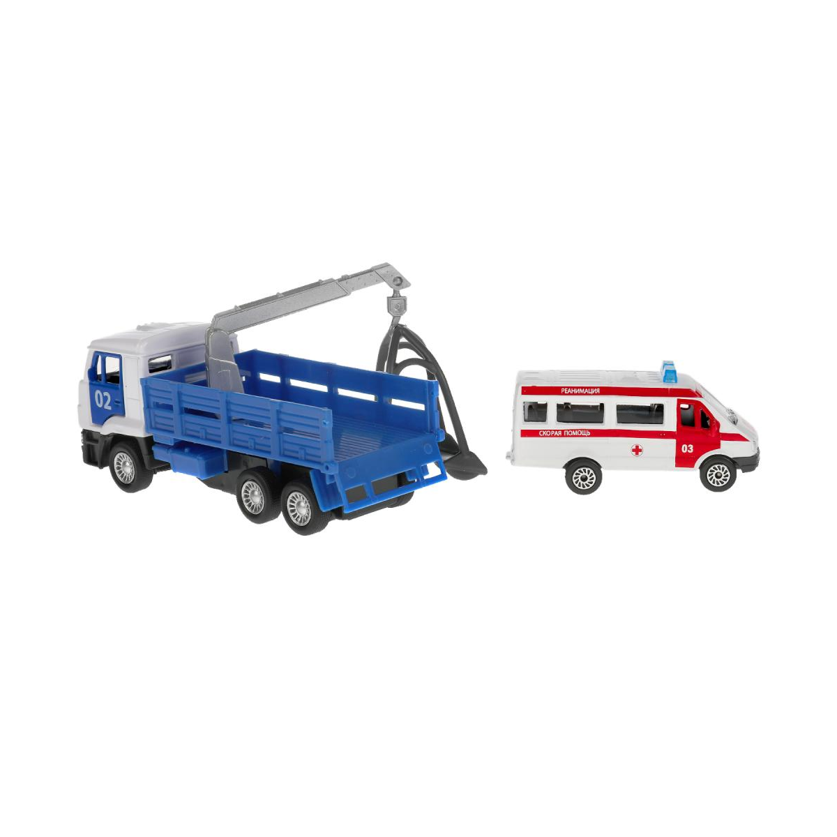 Технопарк: Kamaz Эвакуатор 12 см + скорая 7,5 см купить,NaN