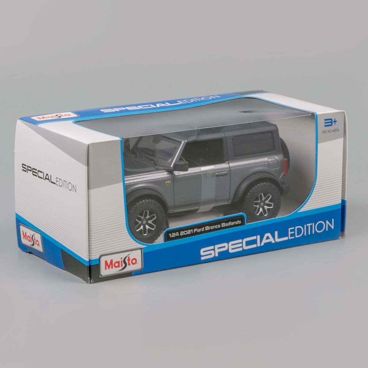 Maisto: 1:24 Ford Bronco Badlands 2021 Flat Dark Grey купить,NaN